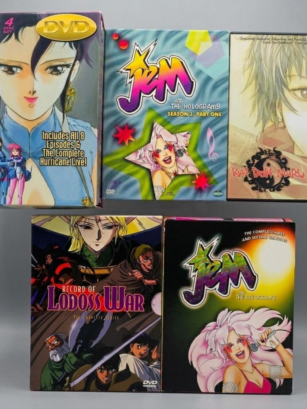 Anime DVD Lot 5 Titles 10 Discs Bubblegum Jem Lodoss Kai Doh Maru